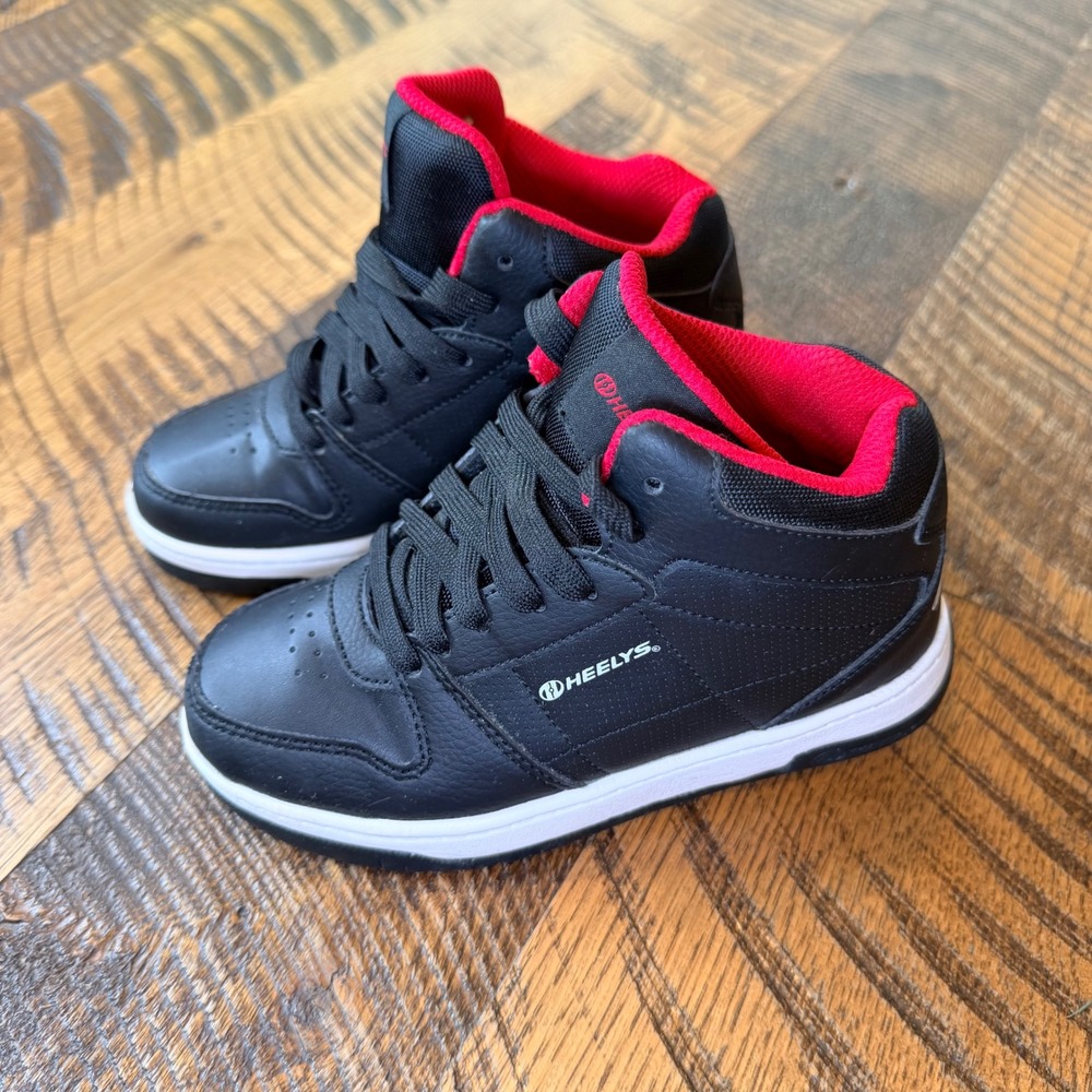 Heelys High Top Sneakers Boys Size 13C Wheeled Youth Black Red Shoes Y2K Skater - Picture 4 of 8